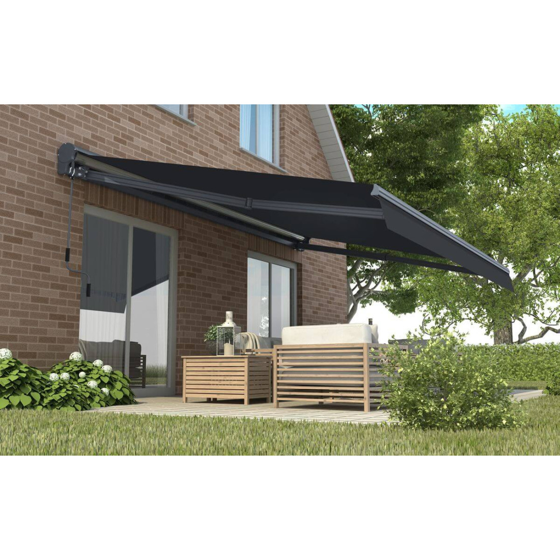 PREMIUM 450x300 TERRACE AWNING GREY