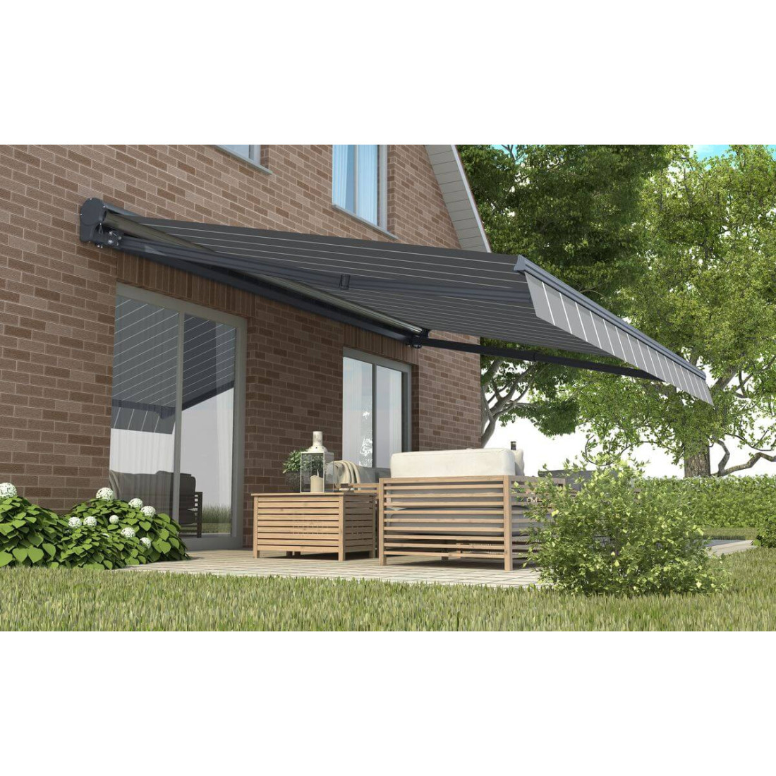 Markiza Automatyczna Premium Automatic 400x300 Grey/White