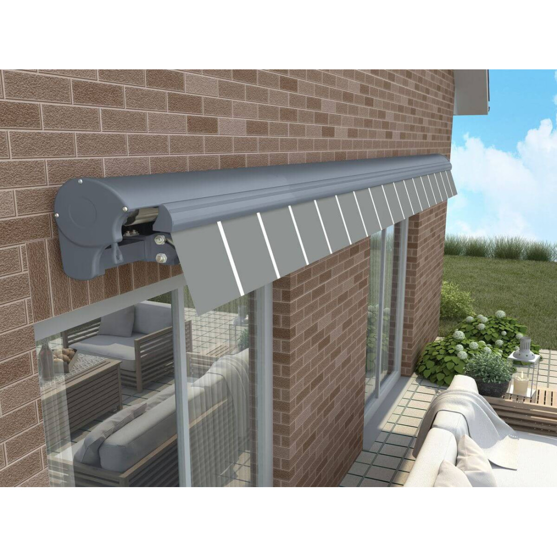 PREMIUM AUTOMATIC 450x300 MARKIZA TARASOWA GREY/WHITE