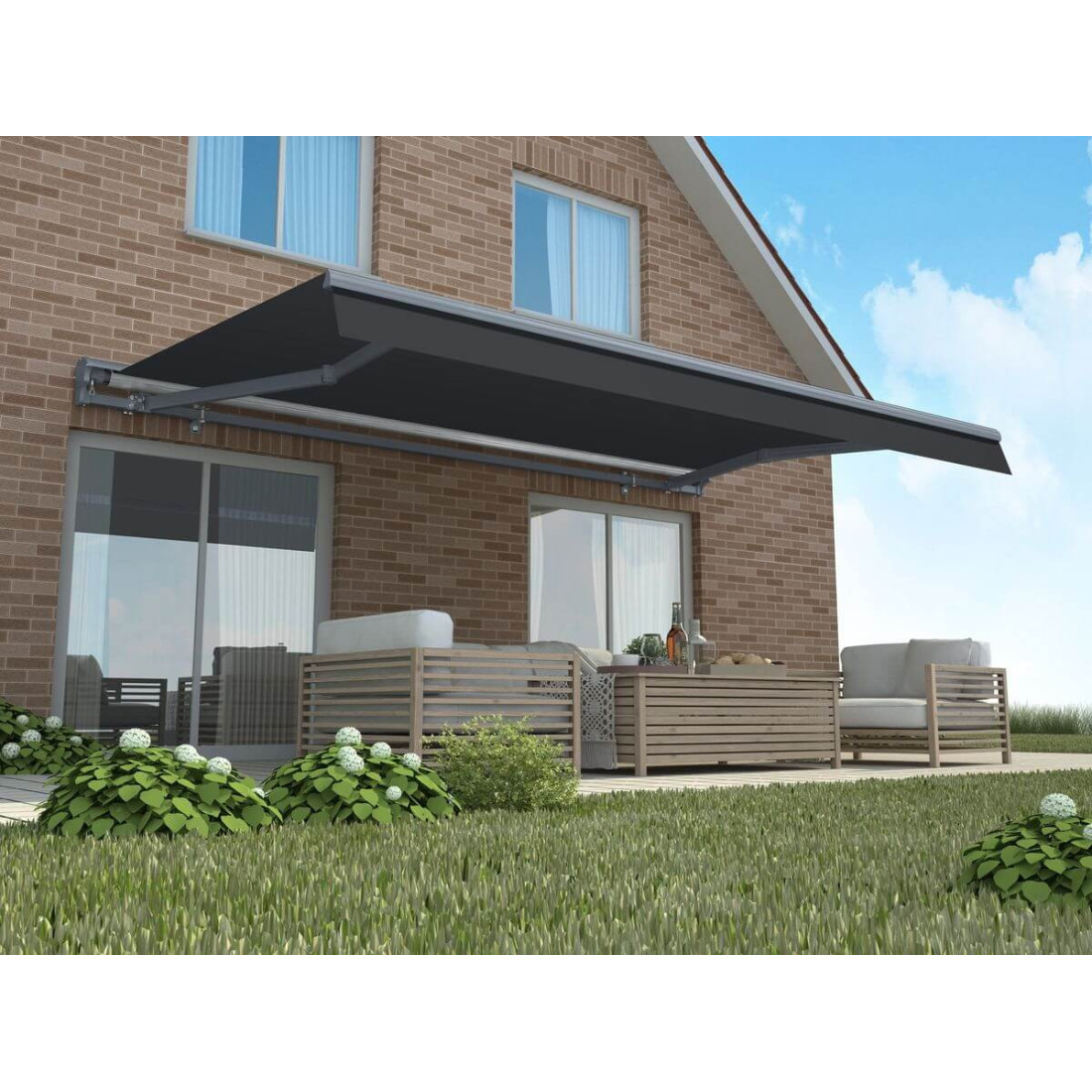 Markiza automatyczna 500x300 cm grey