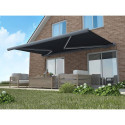 DELUXE AUTOMATIC+LED 450x300 TERRACE AWNING GREY with SENSOR