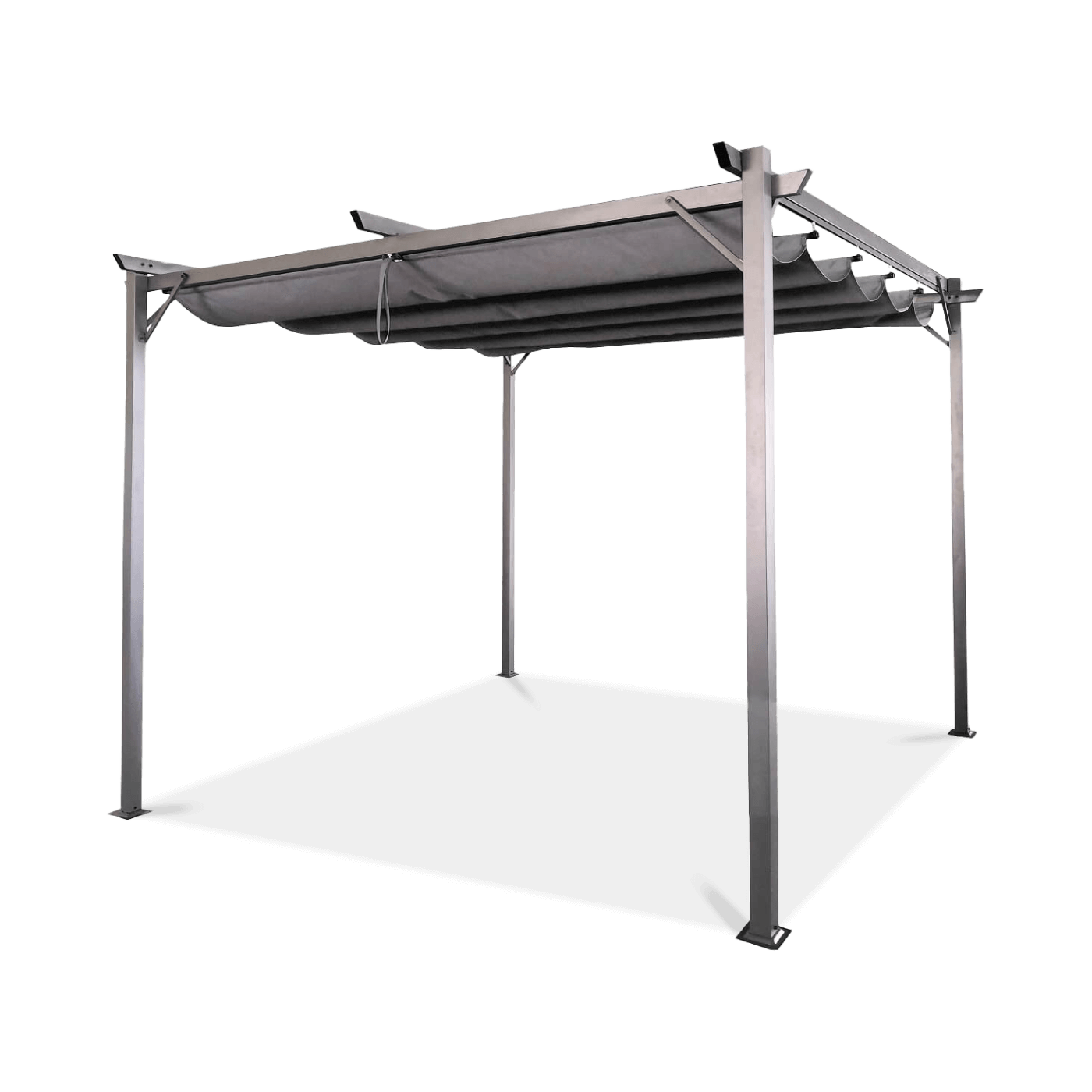 Zbliżenie na stalowe nóżki od pergoli Sprint