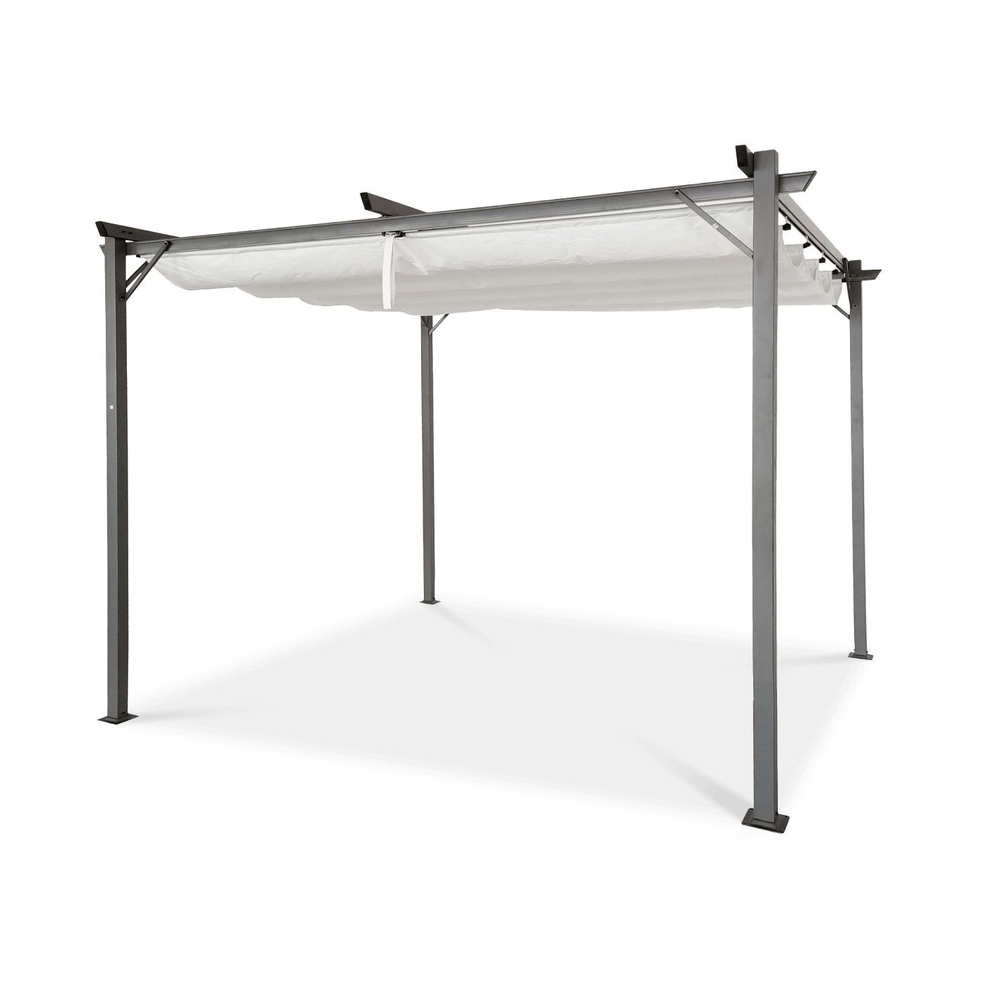 Dach pergoli wykonany z wysokiej jakości tkaniny poliestrowej 