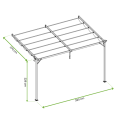 Wymiary pergoli Sprint Wall 4x2,7m Hardmaister