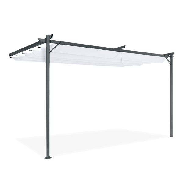 Pergola tarasowa przyścienna SPRINT WALL 4x2,7m Antracyt/Biały Hardmaister