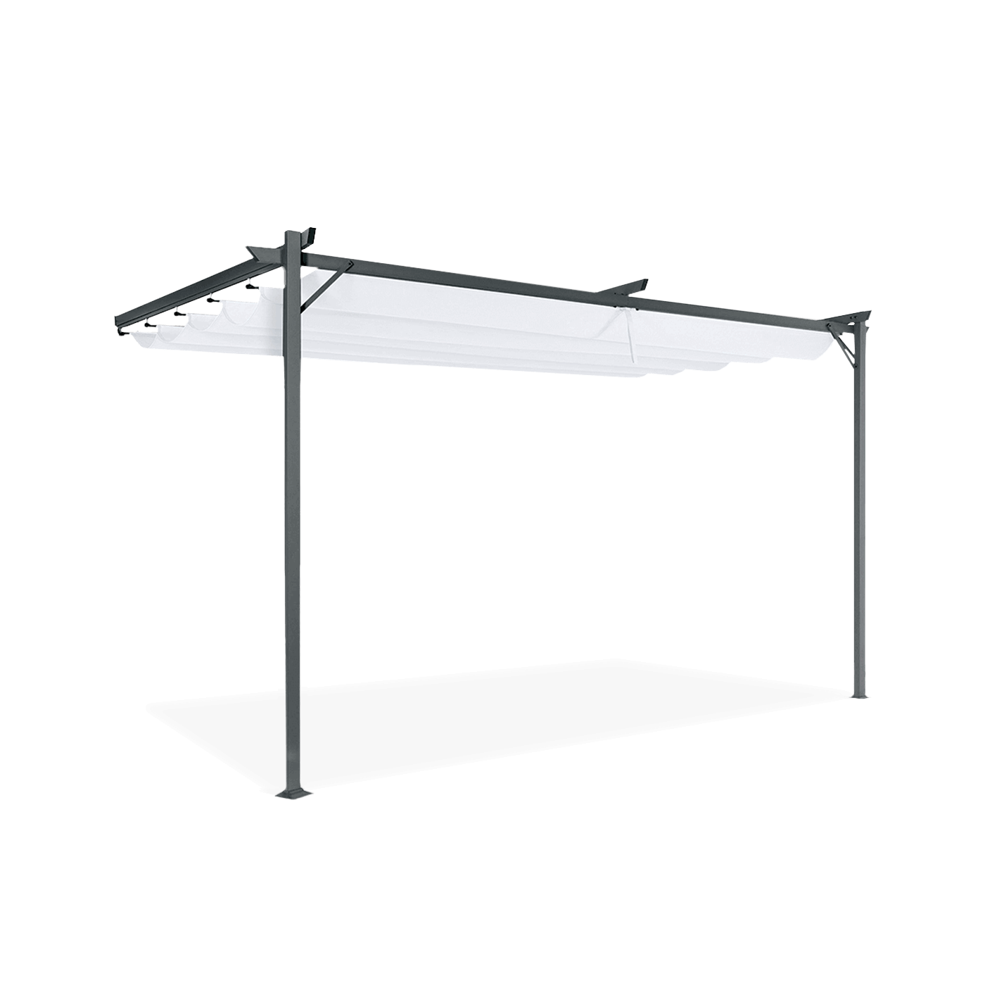 Pergola tarasowa przyścienna SPRINT WALL 4x2,7  Antracyt/Biały Hardmaister