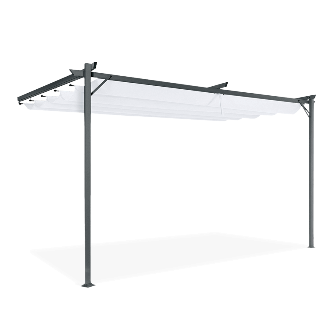 Pergola tarasowa przyścienna SPRINT WALL 4x2,7  Antracyt/Biały Hardmaister