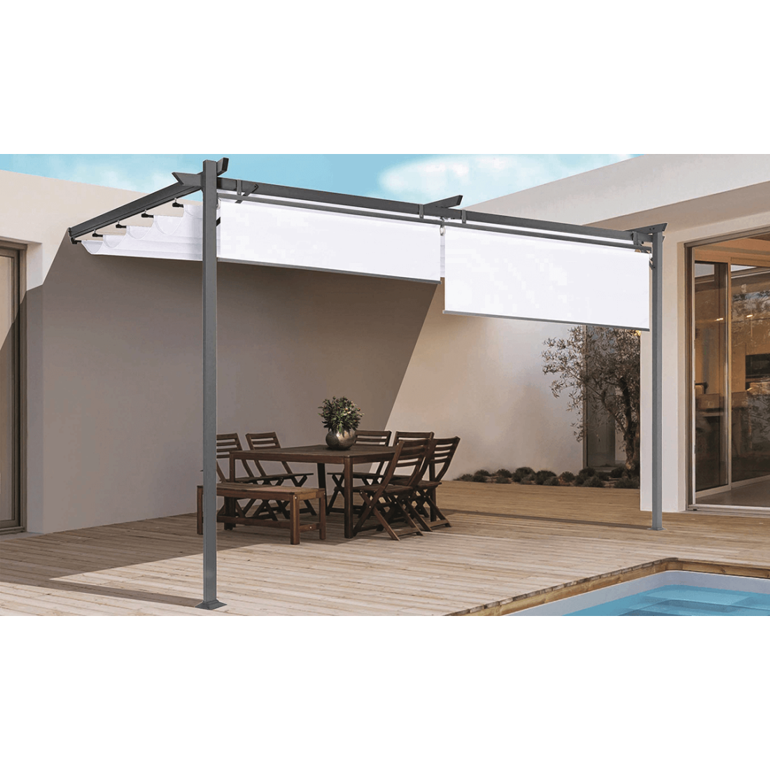 Aranżacja pergoli SPRINT WALL PLUS