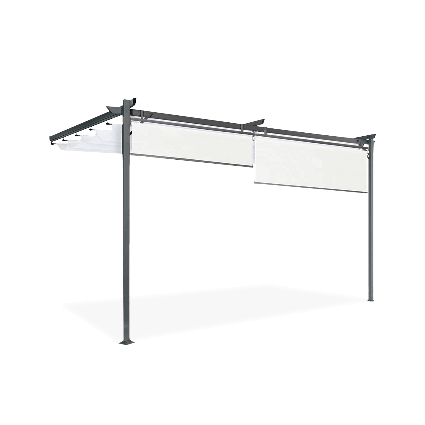 Pergola tarasowa przyścienna SPRINT WALL PLUS 4x2,7 Antracyt/Biały Hardmaister