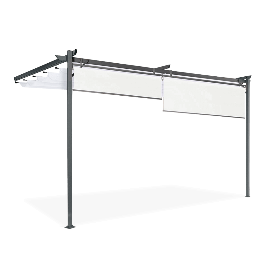 Pergola tarasowa przyścienna SPRINT WALL PLUS 4x2,7 Antracyt/Biały Hardmaister