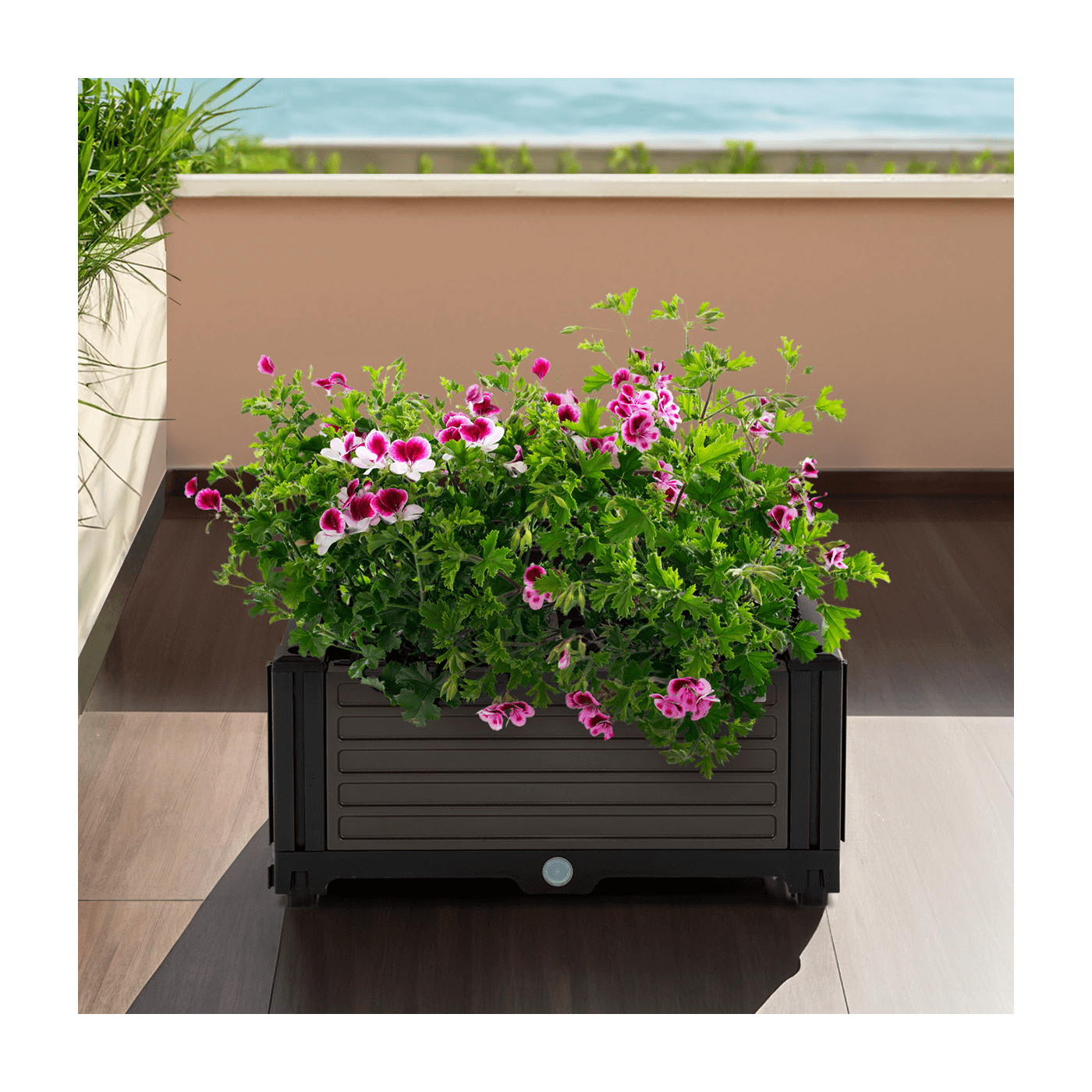 Aranżacja na balkonie, tarasie Skrzynia uprawowa GROW CUBE S 41x41x17cm - CULTIVO