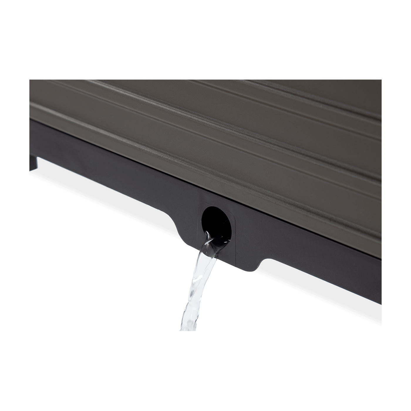 Widok na element, odpływ na wodę ze skrzyni Skrzynia uprawowa GROW CUBE M 82x41x17cm - CULTIVO