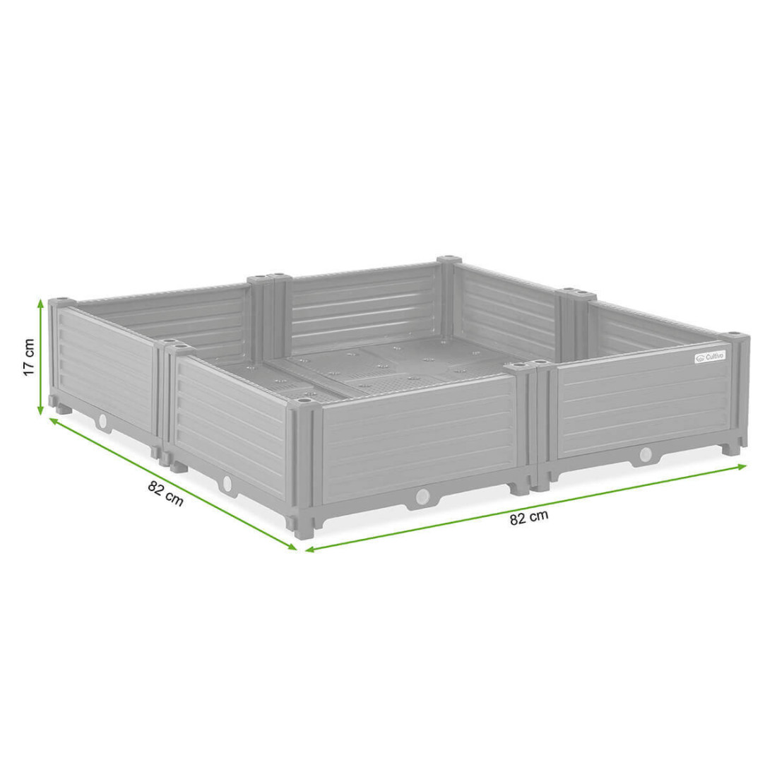 Skrzynia uprawowa GROW CUBE L 82x82x17cm - CULTIVO 