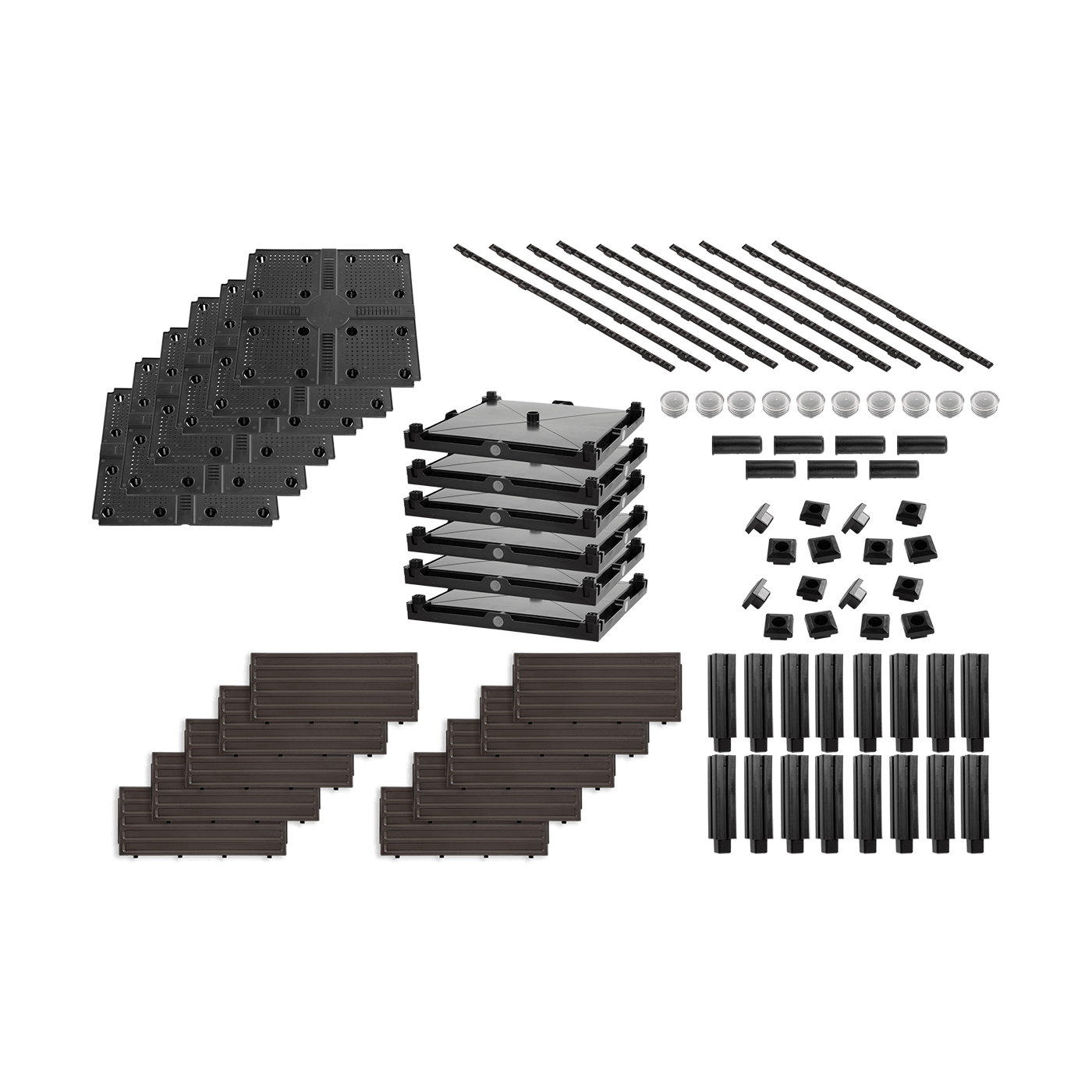 Elementy tworzące dużą skrzynkę uprawową GROW CUBE XL 123x82x17cm - CULTIVO