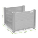 Wymiary modułu dodatkowego do skrzyni uprawowej GROW BOX KIT