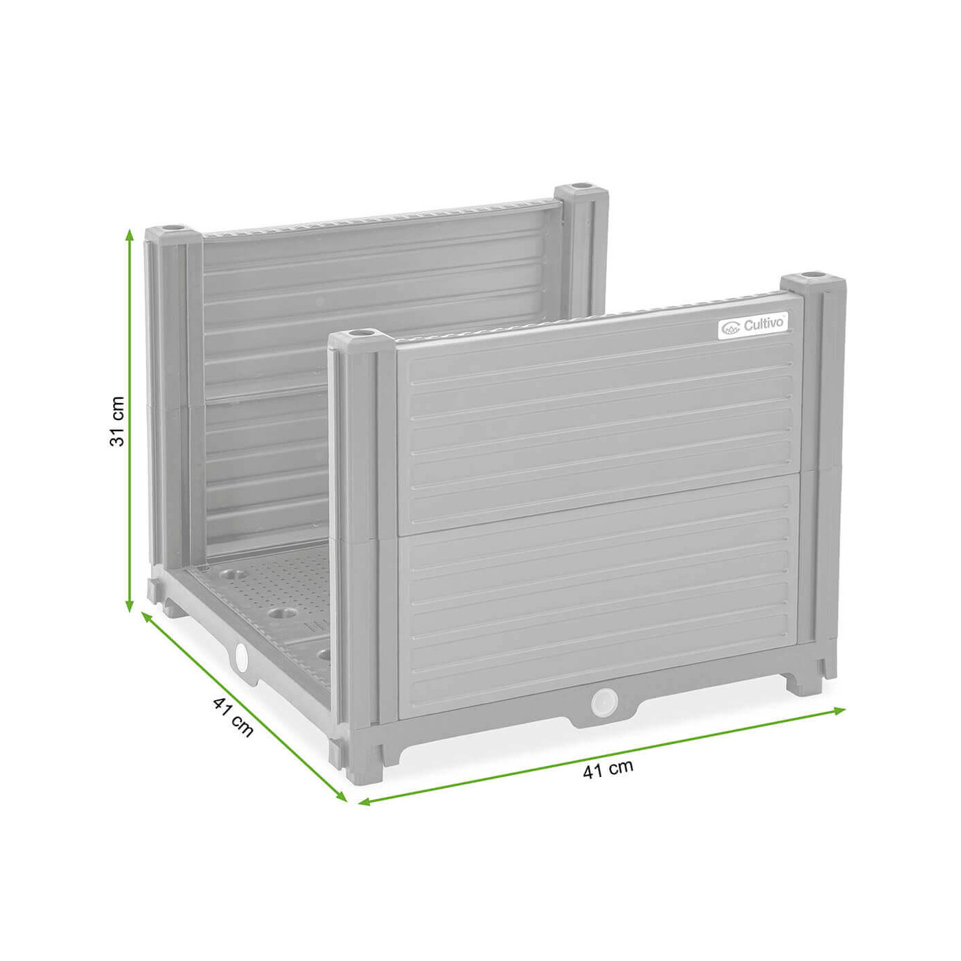 Wymiary modułu dodatkowego do skrzyni uprawowej GROW BOX KIT