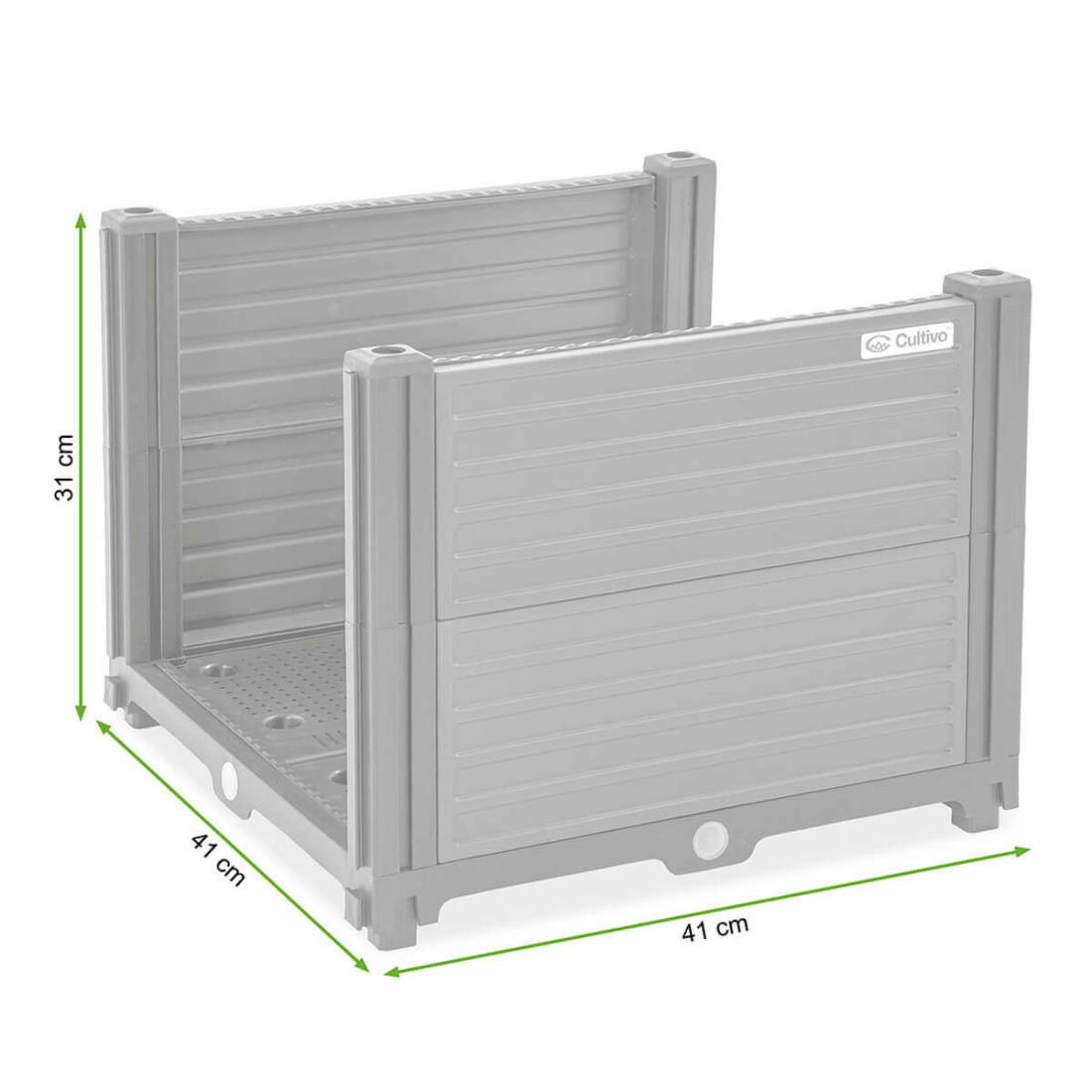 Wymiary modułu dodatkowego do skrzyni uprawowej GROW BOX KIT