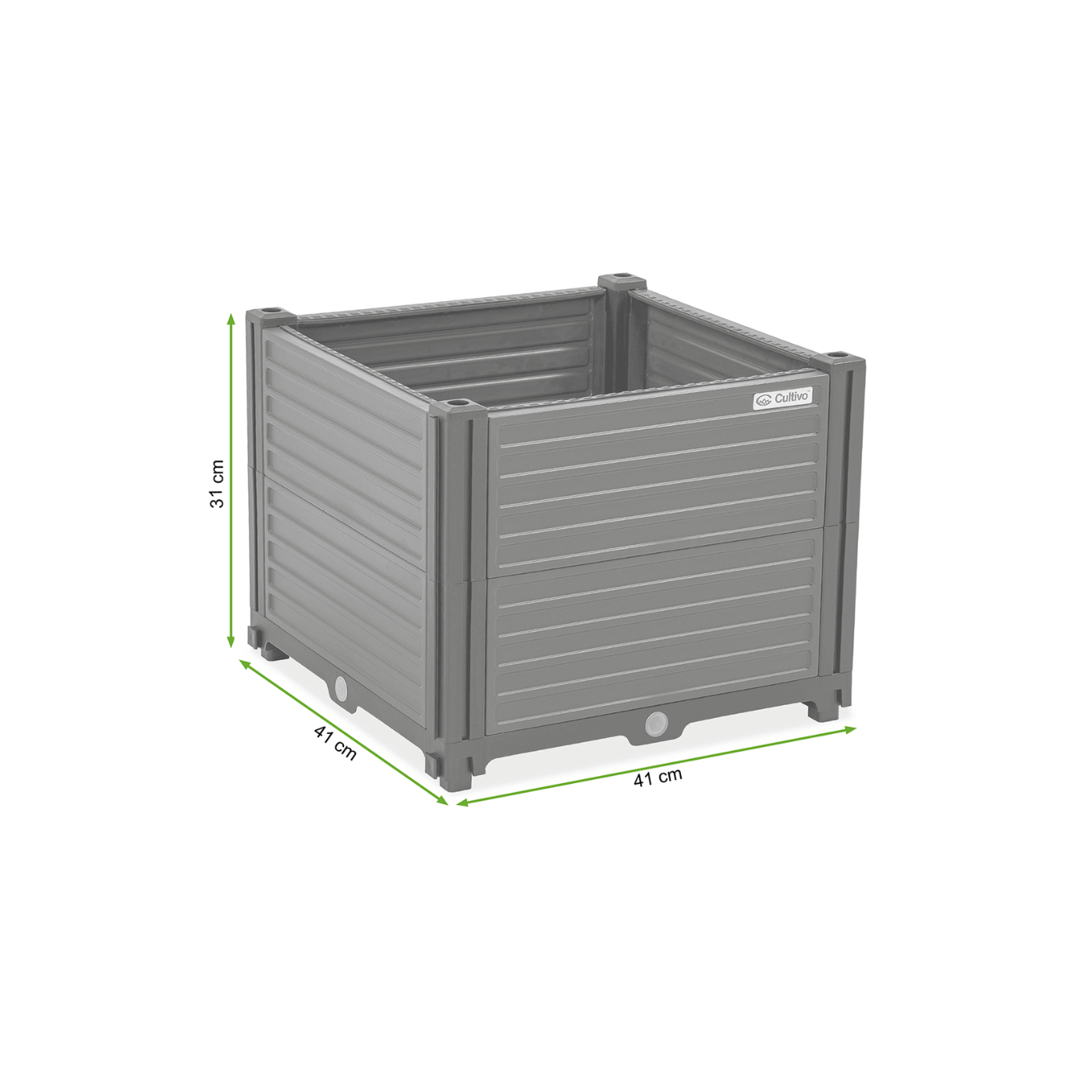 Wymiary Brązowa skrzynia do upraw roślin GROW BOX S