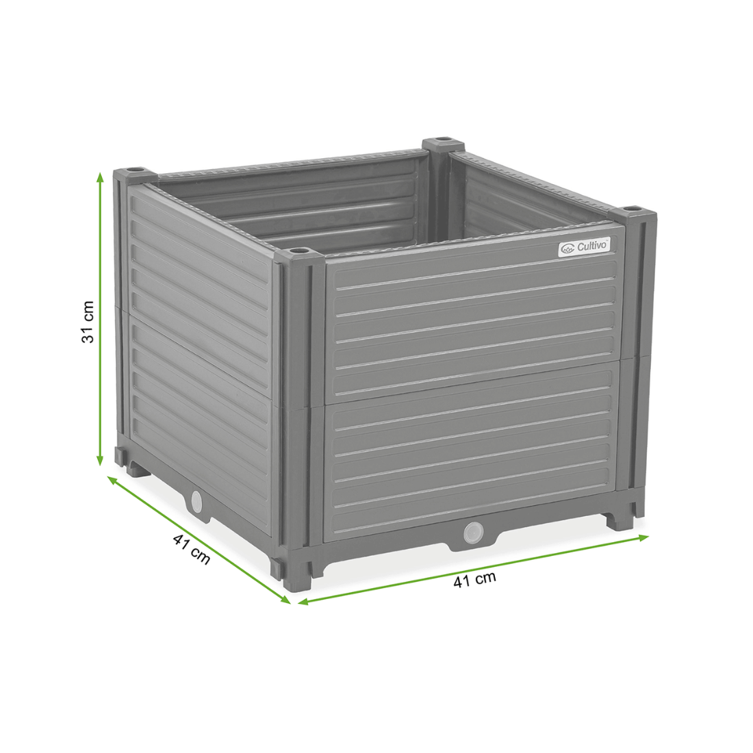 Wymiary Brązowa skrzynia do upraw roślin GROW BOX S