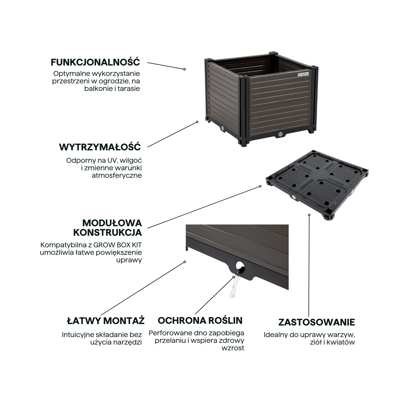 Cechy brązowa skrzynia Cultivo 