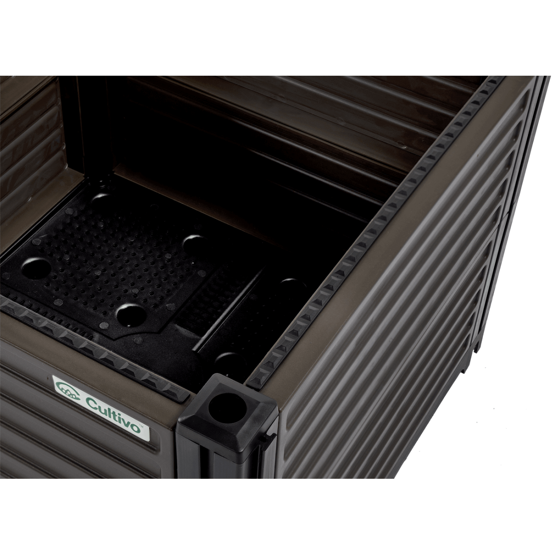 Widok na krawędź skrzyni GROW BOX S