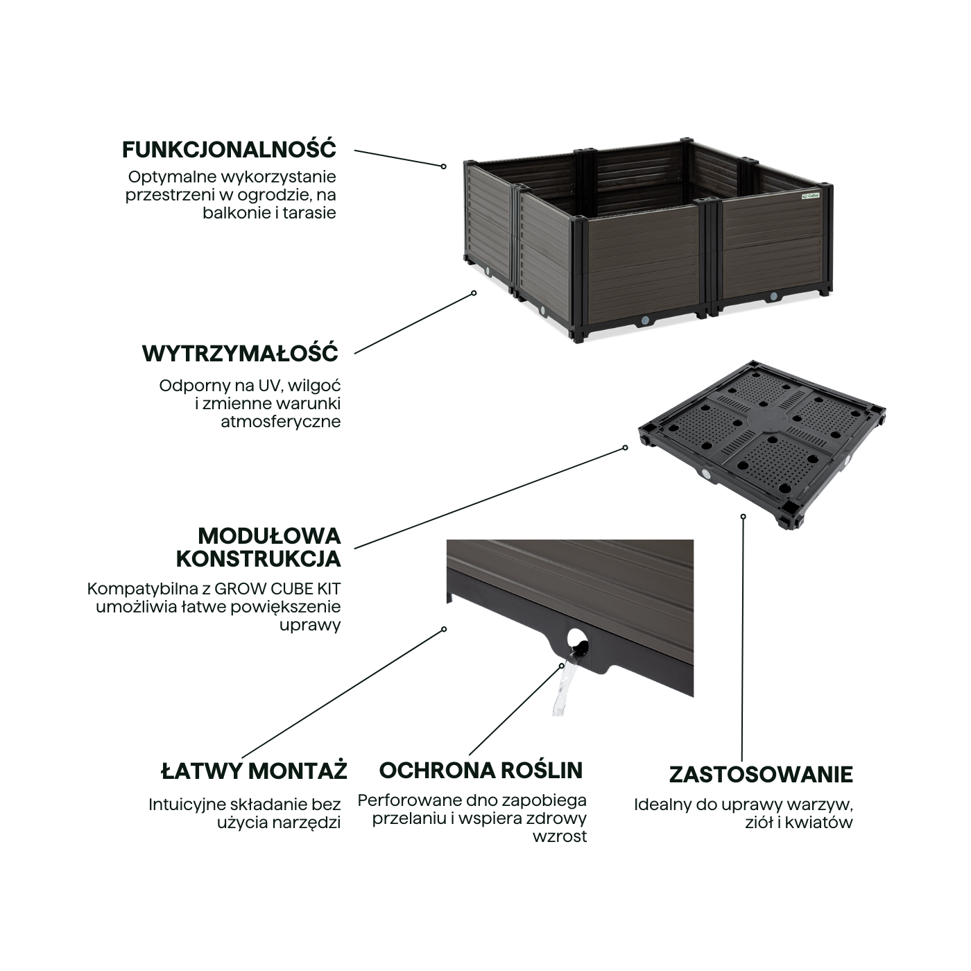 Przód pudełka od Cultivo na rośliny