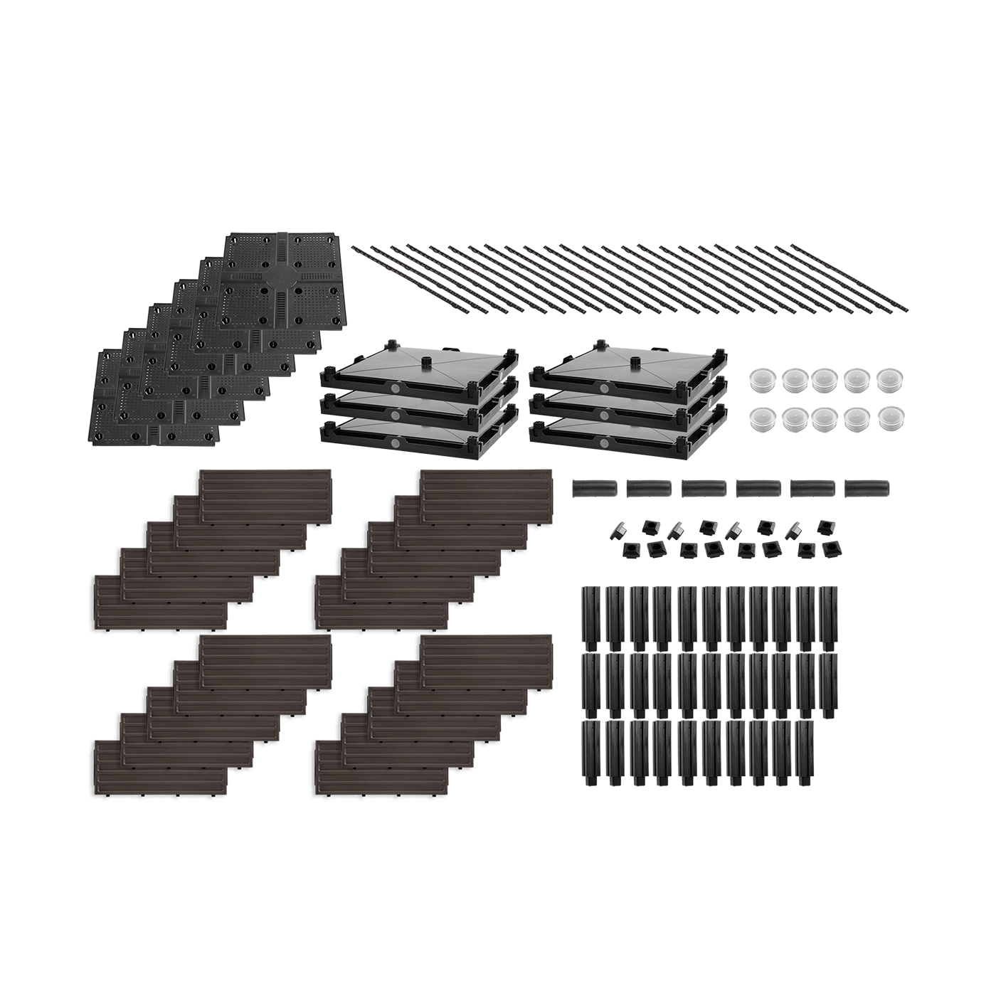 Elementy tworzące dużą skrzynkę uprawową TERRA CUBE M 123x82x31cm - CULTIVO