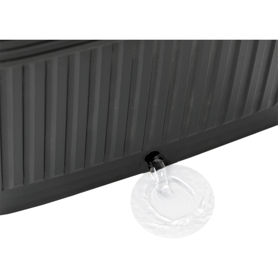 Widok na odpływ wody od doniczki do uprawy ogórków CUCU GROW BOX CULTIVO