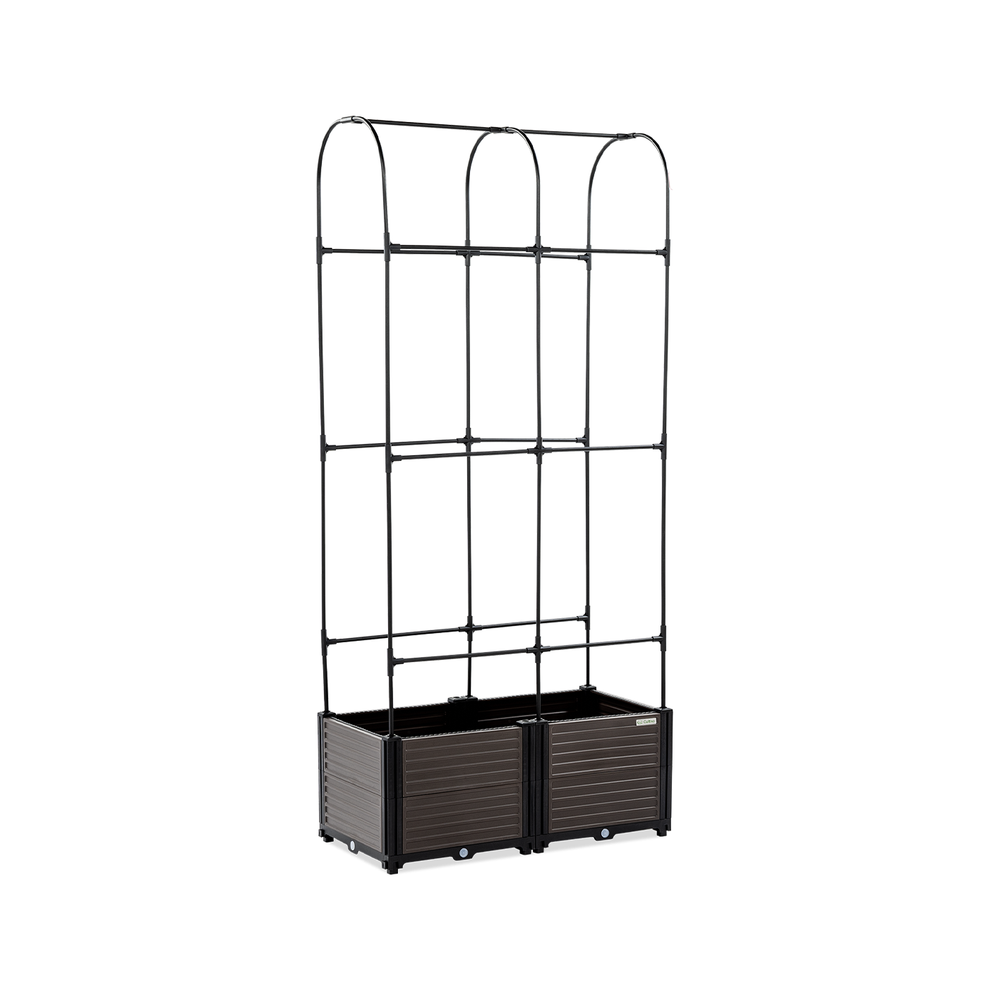 Skrzynia uprawowa + stojak zaokrąglony GROW ROUND SET 84x42x180cm - CULTIVO