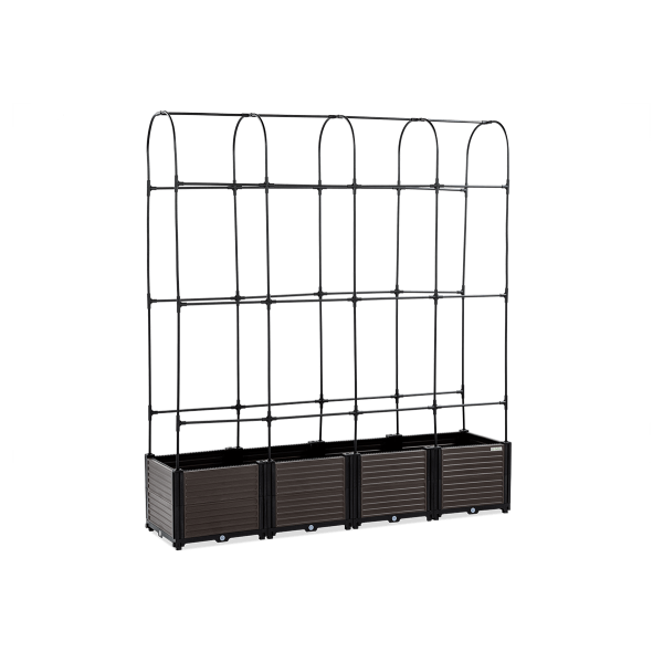 Skrzynia uprawowa + stojak zaokrąglony GROW ROUND SET L 168x42x180cm - CULTIVO