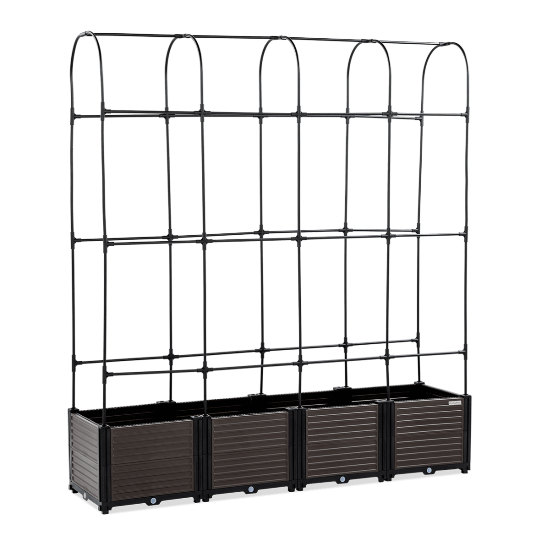 Skrzynia do upraw roślin z zaokrąglonym stojakiem