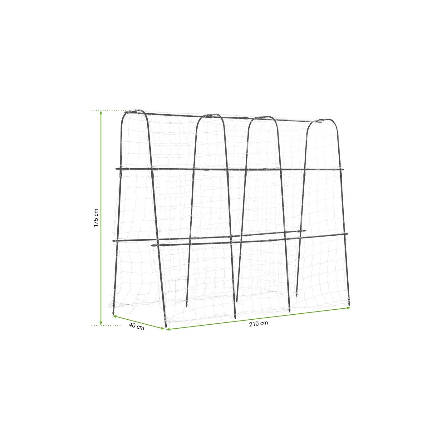 rysunek z wymiarami stojaka uprawowego cultivo multi stand rozmiar L