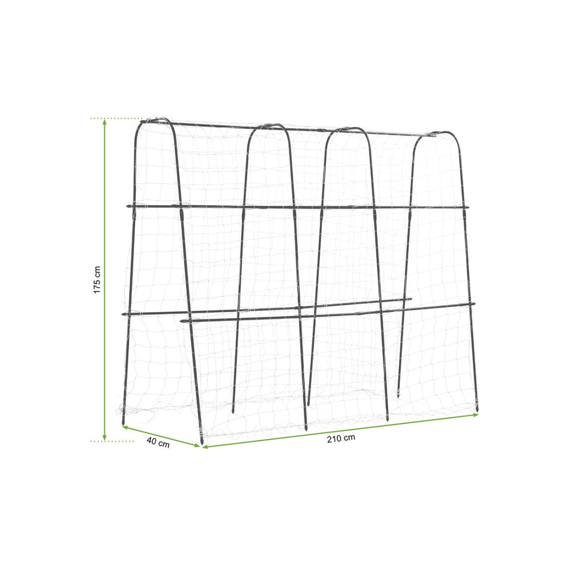 rysunek z wymiarami stojaka uprawowego cultivo multi stand rozmiar L