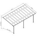 ATLANTA 20.3x10 TERRACE CANOPY COLD GREY