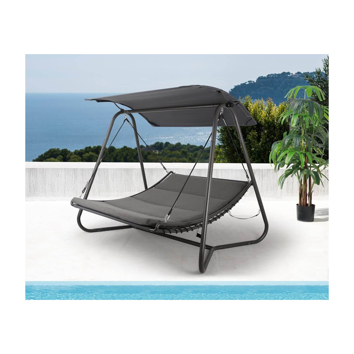 Antracytowa huśtawka Bari - aranżacja