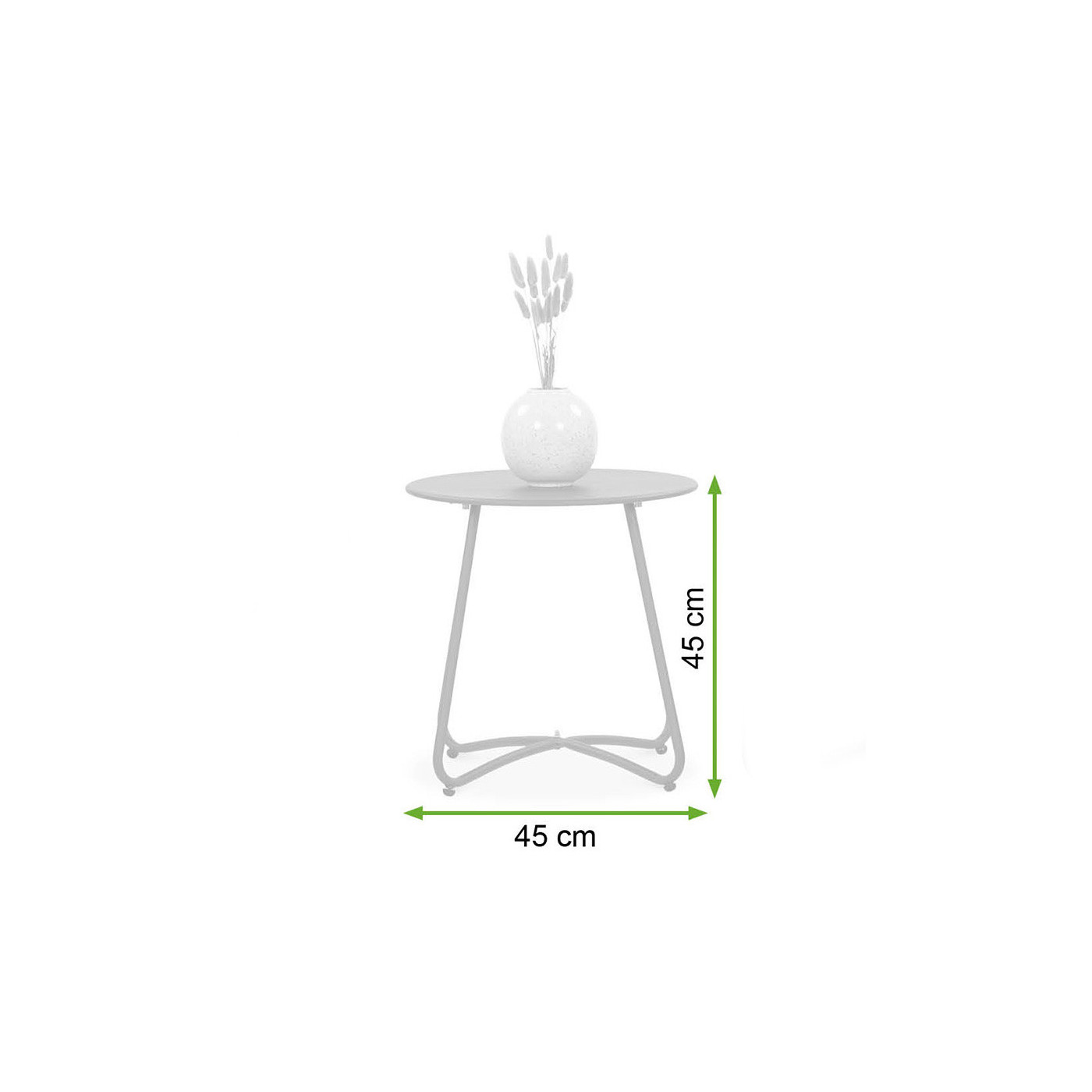 Rysunek z wymiarami stolika art