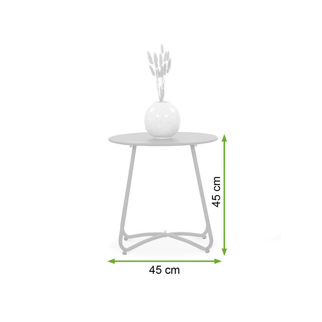 Rysunek z wymiarami stolika art