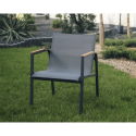 Krzesło w ogrodzie MANGO CAFFE Dark Grey