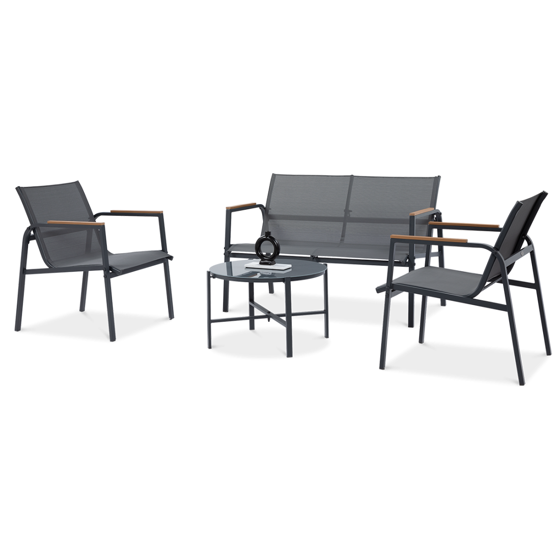 Ciemno-szare meble na ogród lub taras