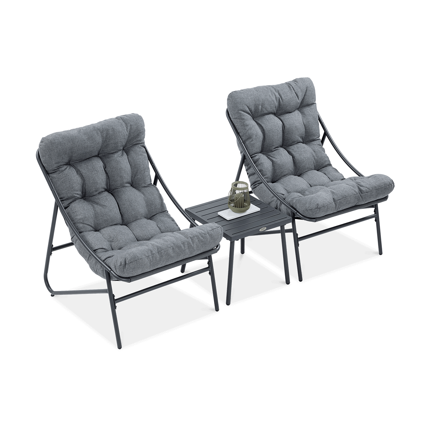 Zestaw mebli balkonowych Casper Dark Grey