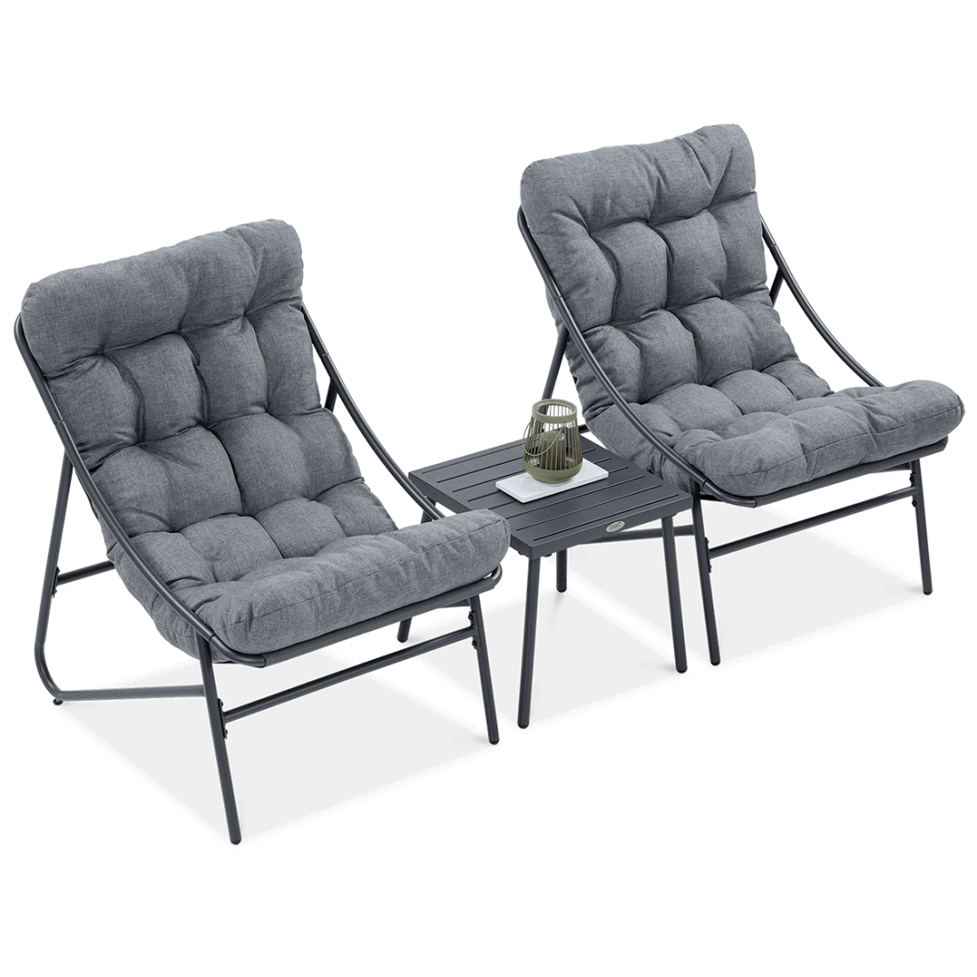 Zestaw mebli balkonowych Casper Dark Grey