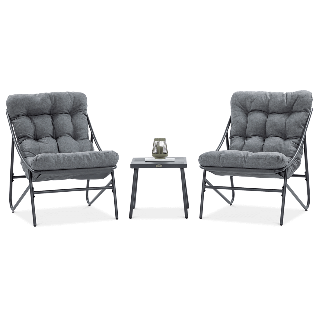 Meble Casper w kolorze ciemnoszarym na ogród