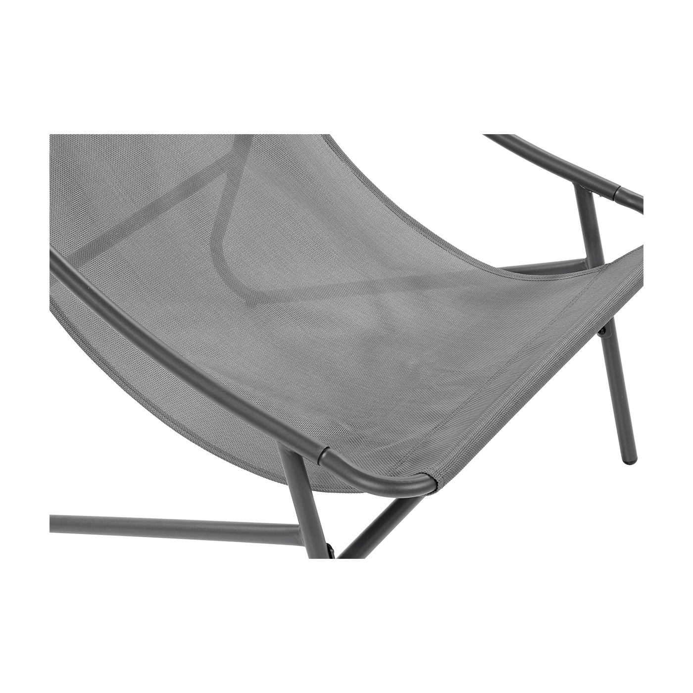 Widok na siedzisko fotela bez poduszki z zestawu Casper Dark Grey