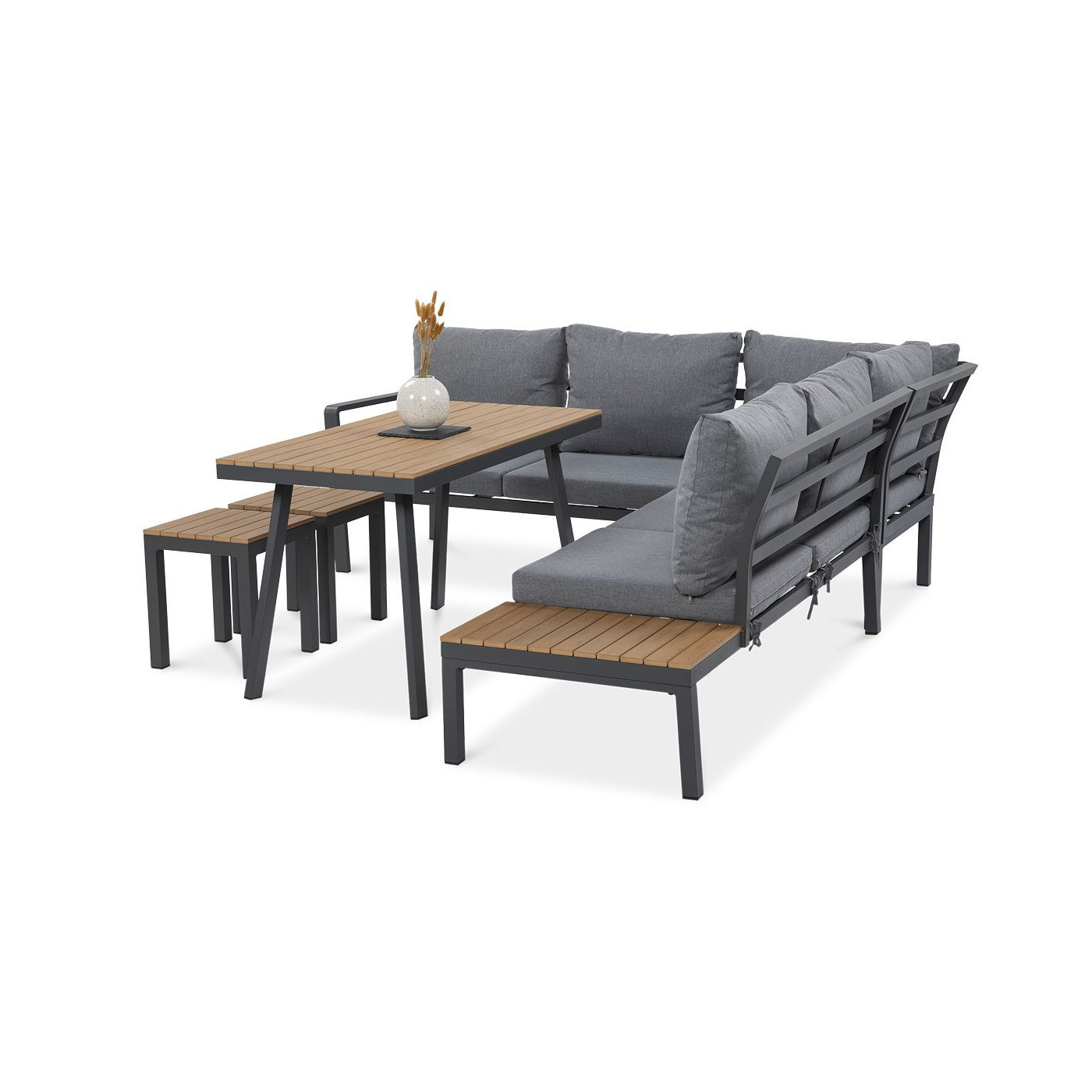 Tył zestawu narożnego na ogród hamilton dining 