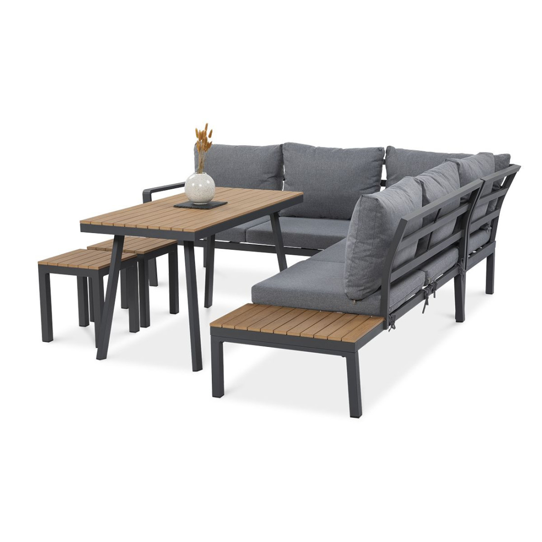 Tył zestawu narożnego na ogród hamilton dining 