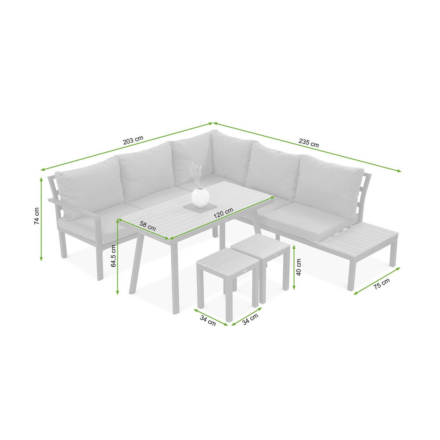 Zbliżenie na drewniane siedzisko w pufie hamilton dining