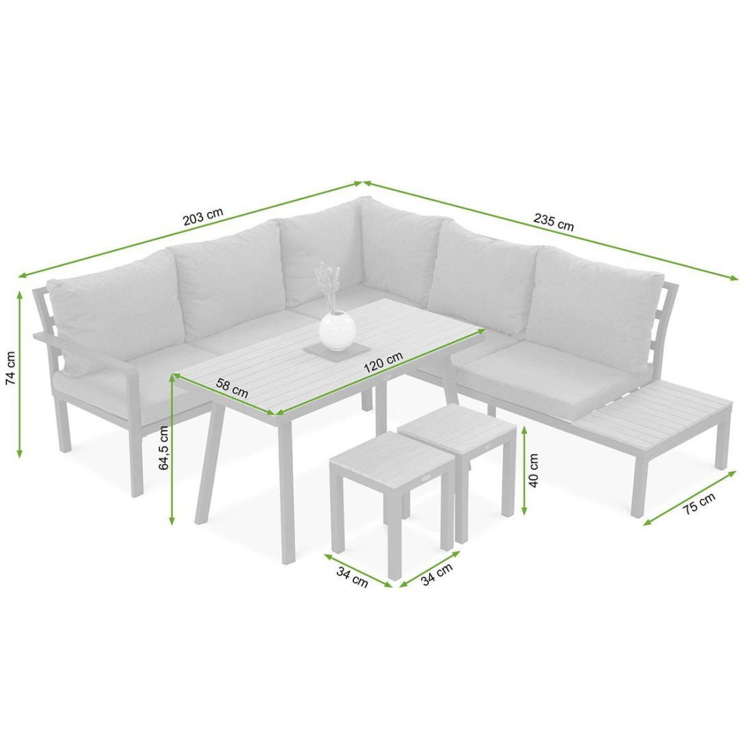 Zbliżenie na drewniane siedzisko w pufie hamilton dining