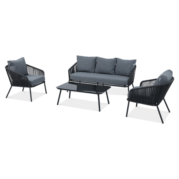 Zestaw mebli ogrodowych Anders Caffe Dark Grey