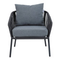 Antracytowy fotel Anders