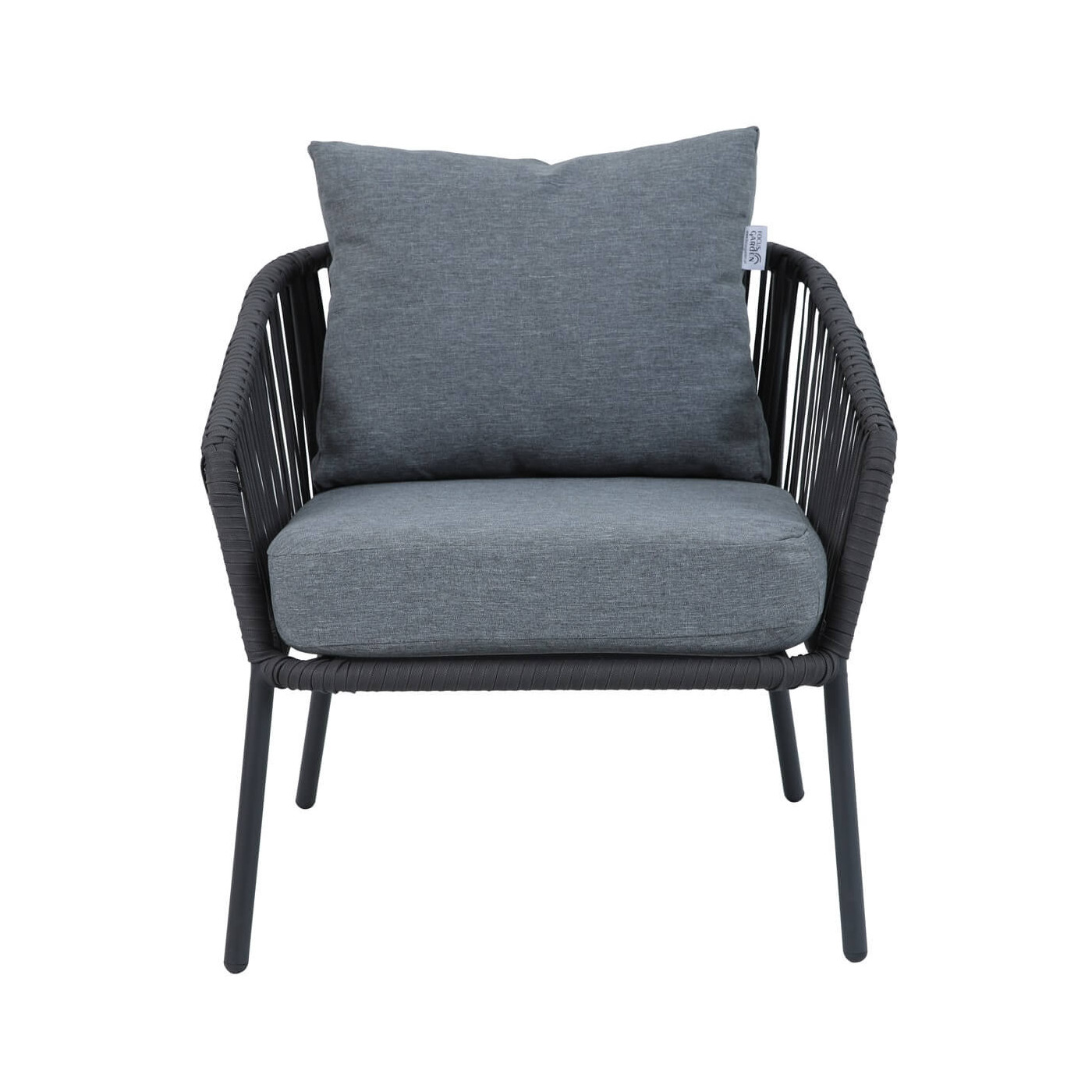 Antracytowy fotel Anders